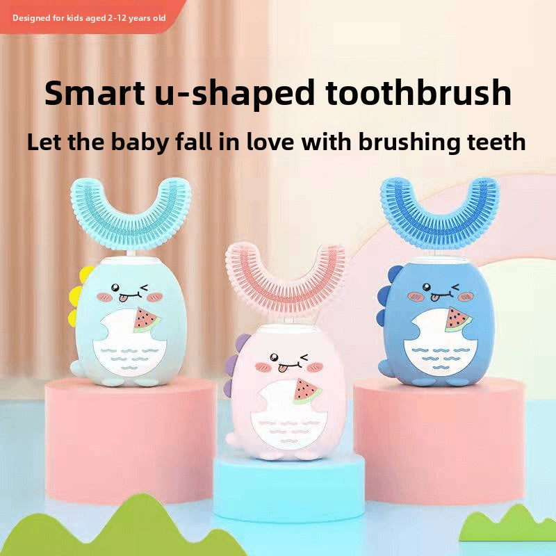 Cepillo de dientes eléctrico en forma de U para niños