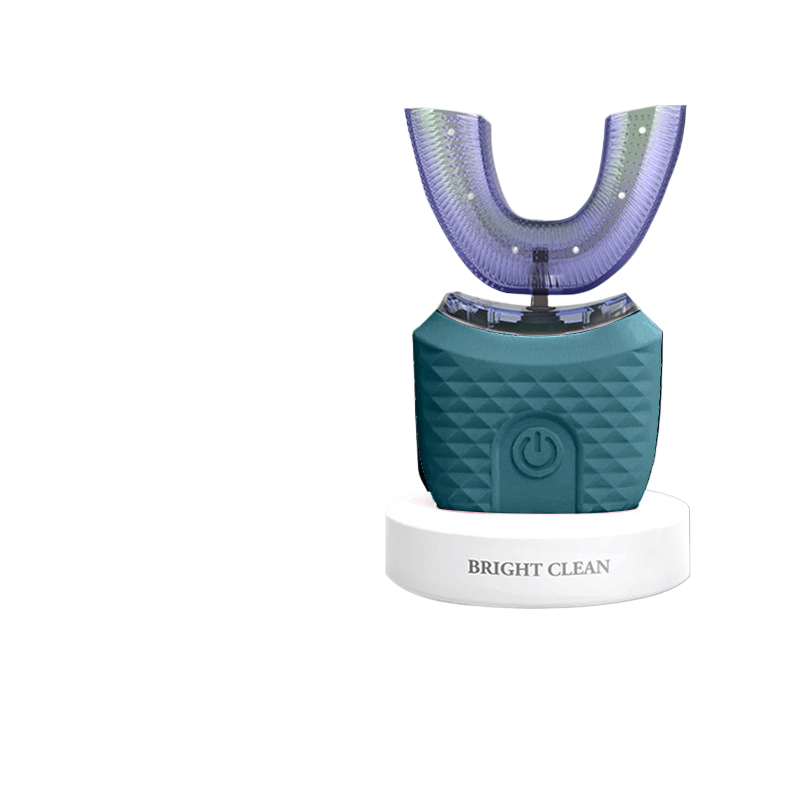 Cepillo de dientes eléctrico para adultos, carga USB automática, cepillo de dientes de onda sónica en forma de U, cepillo de dientes recargable inteligente de 360 grados