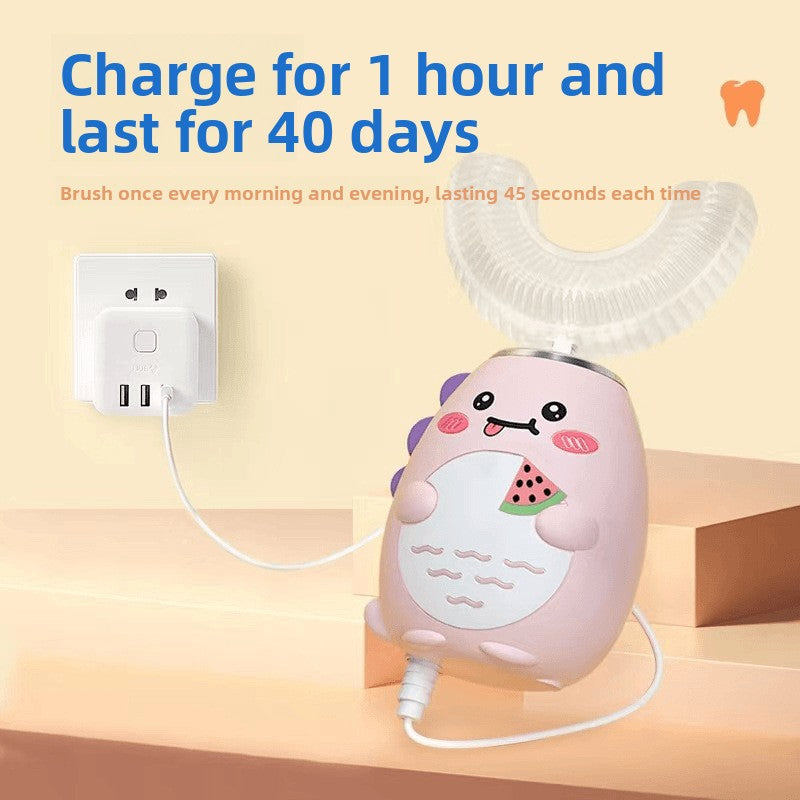 Cepillo de dientes eléctrico en forma de U para niños
