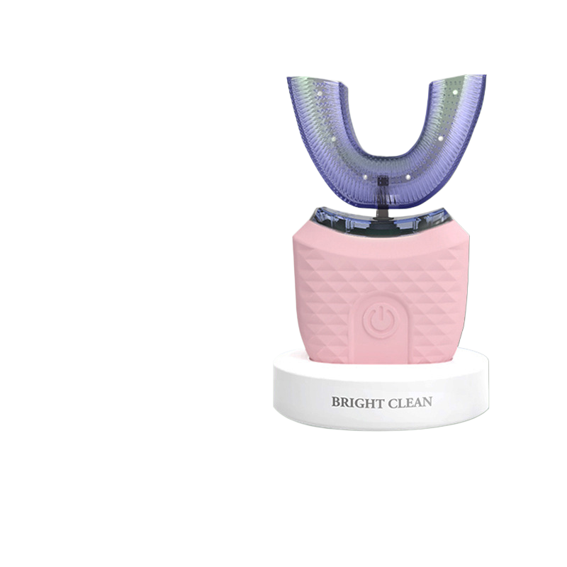 Cepillo de dientes eléctrico para adultos, carga USB automática, cepillo de dientes de onda sónica en forma de U, cepillo de dientes recargable inteligente de 360 grados